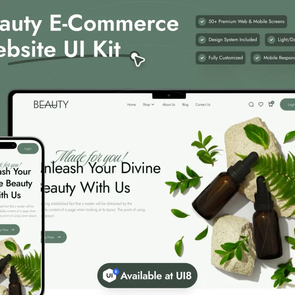 Beauty Ecommerce Website UI Kit